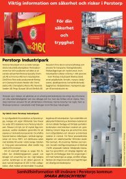 Perstorp Industripark Viktig information om säkerhet och risker i ...