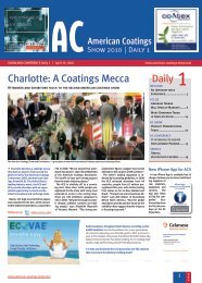 Charlotte: A Coatings Mecca Daily 1 - American Coatings SHOW