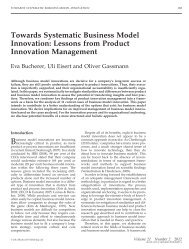 Towards Systematic Business Model Innovation: Lessons from ...