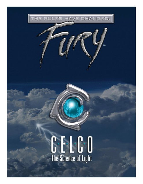the Fury Data Sheet - Celco