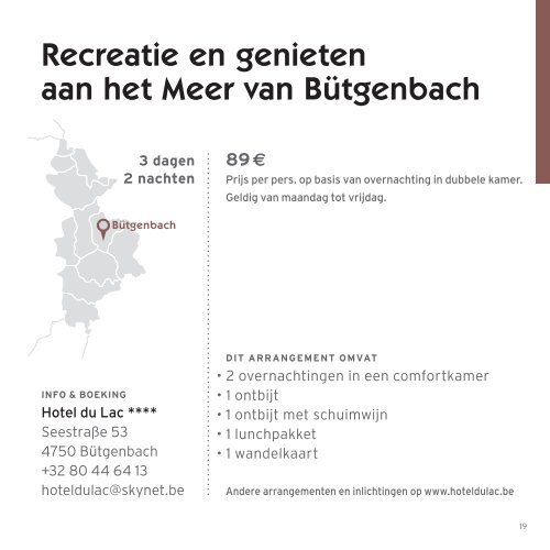 Klik hier om de brochure " korte verblijven" als