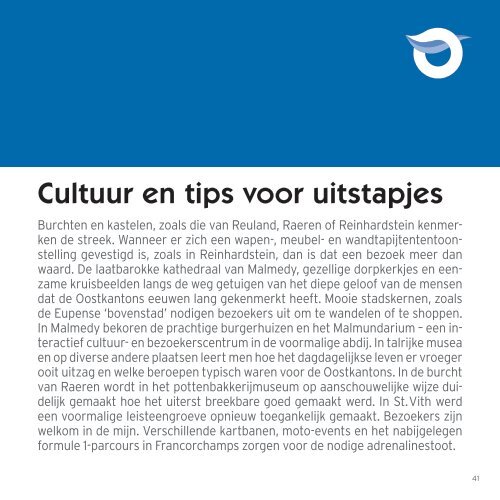 Klik hier om de brochure " korte verblijven" als