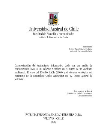 Universidad Austral de Chile - Tesis Electrónicas UACh ...