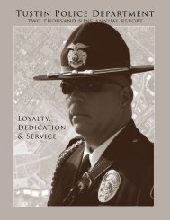 2009 Annual Report - Tustin Police Department