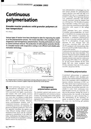 polymerisation - LIST Dry Processing