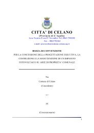 Schema di Convenzione - Comune di Celano