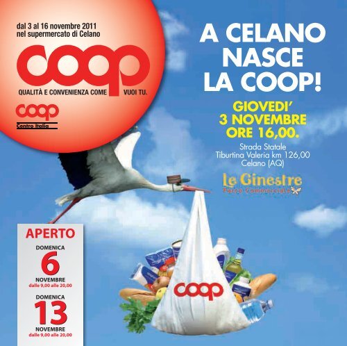 A CELANO NASCE LA COOP! - E-coop