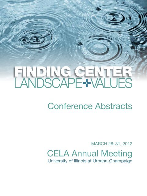 Conference Abstracts Cela Council Of Educators In Landscape