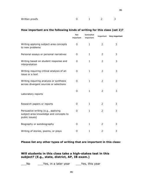 The National Study of Writing Instruction - University at Albany