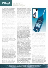 CEL-500 Series Real Time Analysers - Casella Measurement