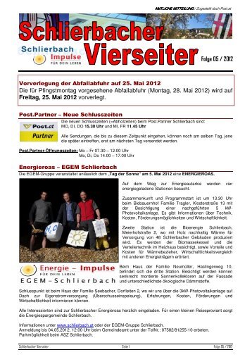 Vierseiter Folge 05/2012 - Gemeinde Schlierbach