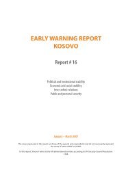 EARLY WARNING REPORT KOSOVO - UNDP Kosovo