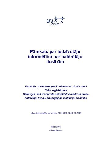 Pārskats par iedzīvotāju informētību par patērētāju ... - Par PTAC