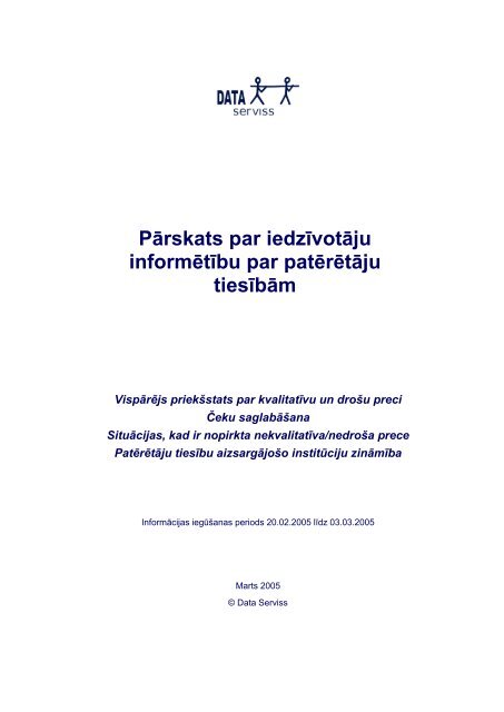 Pārskats par iedzīvotāju informētību par patērētāju ... - Par PTAC