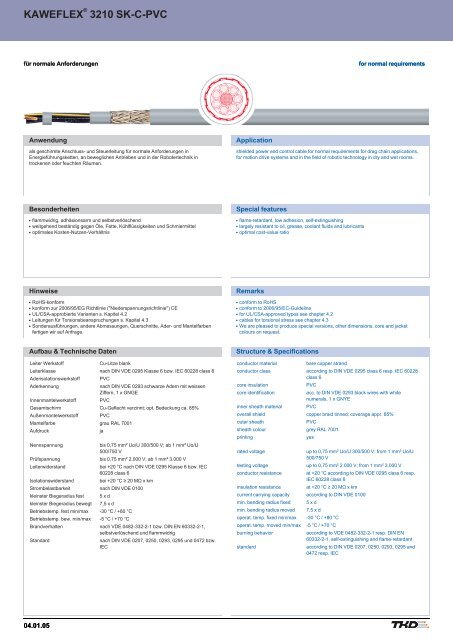 kaweflex 3210 sk-c-pvc kaweflex 3210 sk-c-pvc - TKD KABEL GmbH