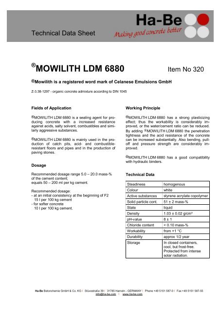 Technical Data Sheet - Ha
