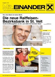 Nur eine Bank ist meine Bank - RBB St. Veit/Glan