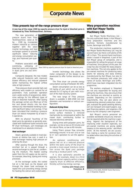 Corporate News - Pakistan Textile Journal