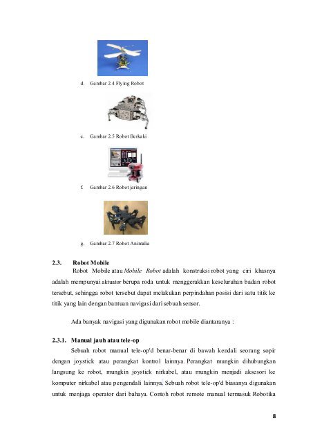 4 BAB II LANDASAN TEORI 2.1. Sejarah Robot Robot adalah ...