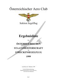 streckensegelflug 1999 - Horst Baumann