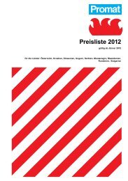 Preisliste 2012 - Promat