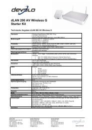 Datasheet dLAN 200 AV Wireless G Starter Kit - Devolo