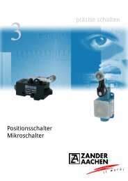 präzise schalten Positionsschalter Mikroschalter - Zander Aachen