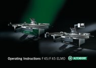 Operating Instructions F 45 / F 45 ELMO - Altendorf