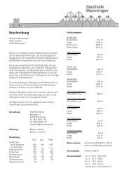 Stadthalle: Allgemeine Beschreibung - Stadt Memmingen