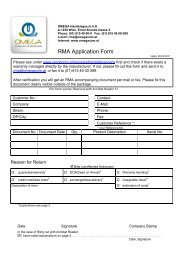 RMA Application Form - Omega