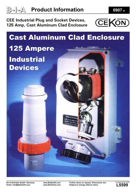 International - CEKON Series, Cast Aluminum, 125A, Waterproof