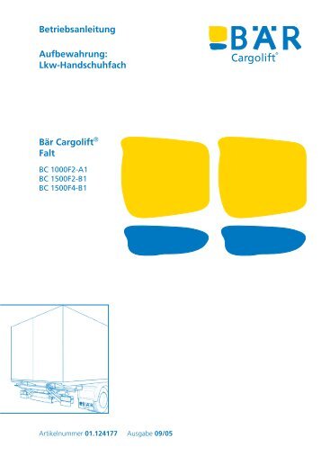 Bär Cargolift® Falt Betriebsanleitung Aufbewahrung - Kiesling ...