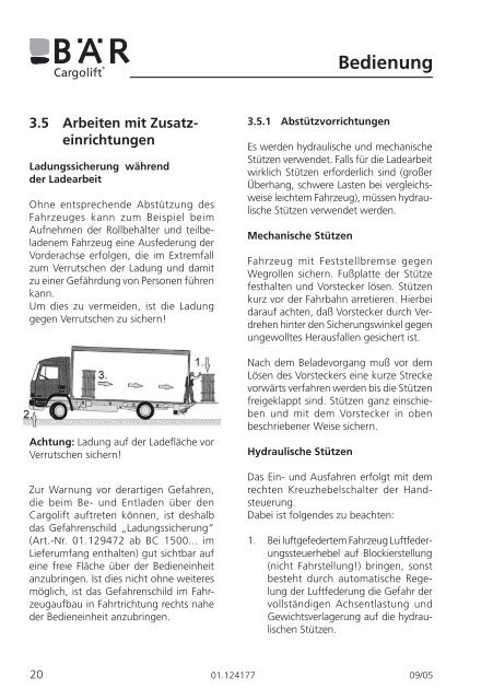 Bär Cargolift® Falt Betriebsanleitung Aufbewahrung - Kiesling ...