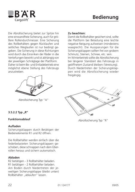 Bär Cargolift® Falt Betriebsanleitung Aufbewahrung - Kiesling ...