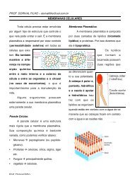 Membranas Celulares - Prof. Dorival Filho