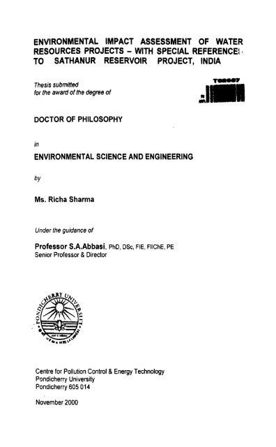 2 - Pondicherry University DSpace Portal