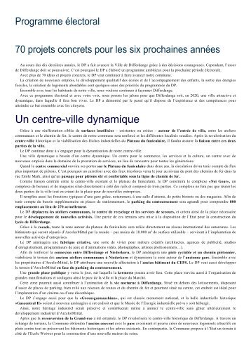 Un centre-ville dynamique
