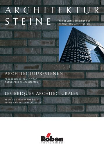 ARCHITEKTUR STEINE - Röben Tonbaustoffe GmbH