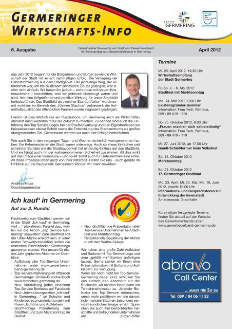 Germeringer Wirtschafts-Info - Gewerbeverband Germering