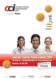 Contact Center Innovationen 2011 iCC - 4Com