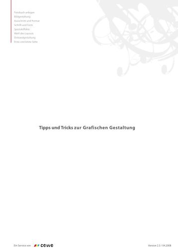 Tipps und Tricks zur Grafischen Gestaltung - CEWE Fotobuch