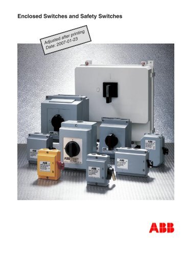 Enclosed Switches and Safety Switches - Elektroskandia