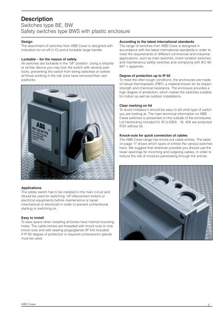 Enclosed Switches and Safety Switches - Elektroskandia