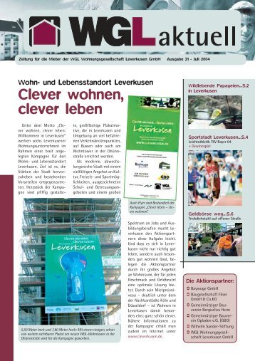 Clever wohnen, clever leben - WGL Wohnungsgesellschaft ...