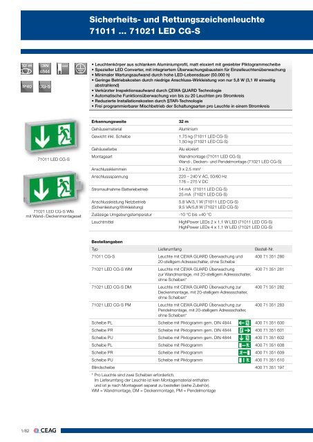 71021 LED CG-S - CEAG