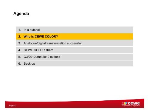 CEWE COLOR Holding AG - Deutsches Eigenkapitalforum