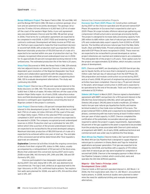 Chevron 2007 Annual Report Supplement