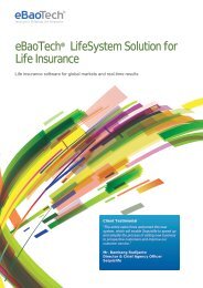 eBaoTech® LifeSystem Solution for Life Insurance