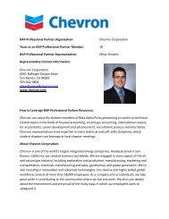 BAP Professional Partner Organization: Chevron ... - Beta Alpha Psi