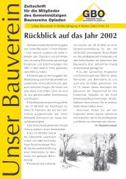 Rückblick auf das Jahr 2002 - bauverein-opladen.de